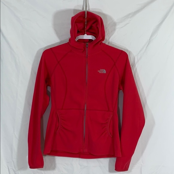 The North Face Jacket Fleece pink Pockets Hooded S - Picture 1 of 16